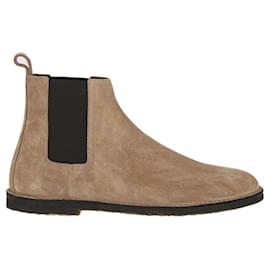 Saint Laurent-Oran Suede Chelsea Boots-Beige
