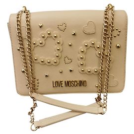 Moschino Beige Leather Handbag Beige
