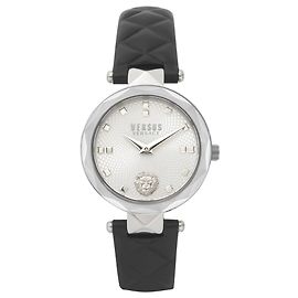 Versus Versace Covent Garden Petite Lederuhr Silber Metallisch