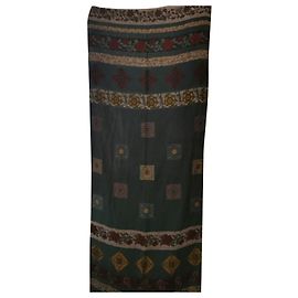 Kenzo Sciarpa in cotone con motivi floreali nero blu rosso bronzo Nero Blu Bordò Bronzo