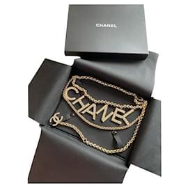 Chanel-Chanel Chain Logo Belt-Bronze