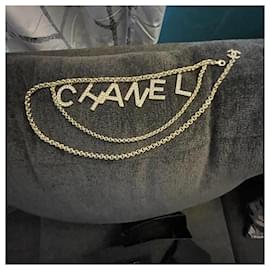 Chanel-Chanel Chain Logo Belt-Bronze