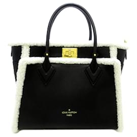 Louis Vuitton-Louis Vuitton Black Monogram On My Side MM-Black,White