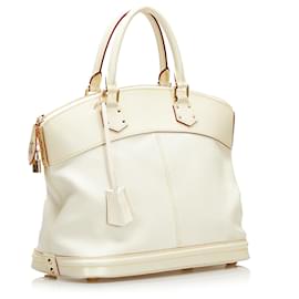 Louis Vuitton-Louis Vuitton White Suhali Lockit MM-White