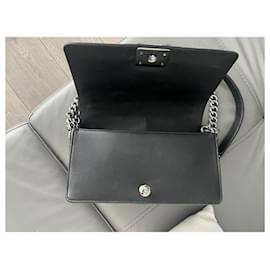 Chanel-Handbags-Black,Silvery,Silver hardware