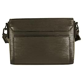 Louis Vuitton-Louis Vuitton Box Messenger Bag in black epi crossbody mens bag M58492 as new-Noir