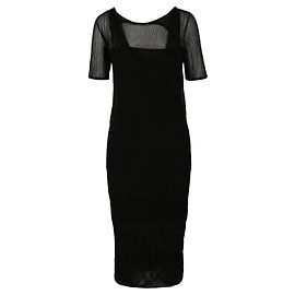 Robe midi à deux couches Bottega Veneta Noir