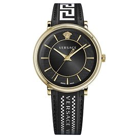 Montre Versace V-Circle Gent Strap Doré Métallisé