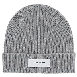 Gorro de lã canelado Givenchy Cinza