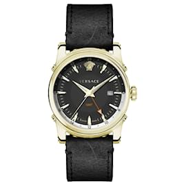 Versace-Versace GMT Vintage Strap Watch-Golden,Metallic