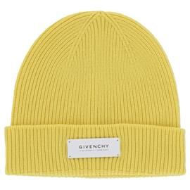 Givenchy Mütze mit geripptem Wollpatch Gelb