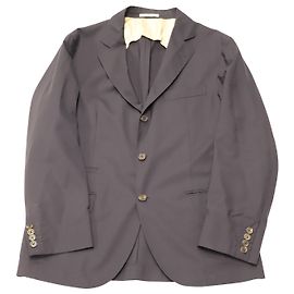 Brunello Cucinelli Deconstructed Blazer in Gery Wool Grey