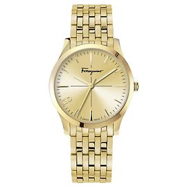 Reloj formal delgado de Salvatore Ferragamo Dorado Metálico
