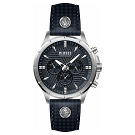 Versus Versace Chrono Lion Modern Round Chronograph Watch Silvery Metallic