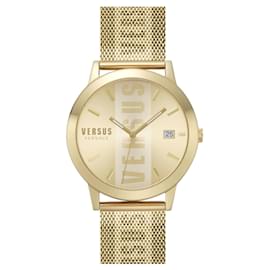 Versus Versace-Barbes Mesh Watch-Golden,Metallic