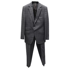 Tom Ford Plaid Suit Set in Grey Cashmere Grey