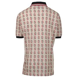 Gucci-Gucci übergroßes Poloshirt aus ineinandergreifender G-Baumwolle-Mehrfarben