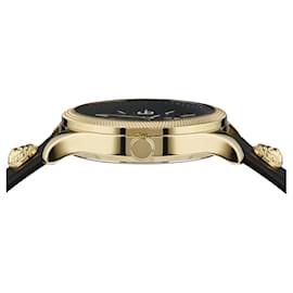 Versus Versace-Versus Versace Reale Leather Watch-Golden,Metallic