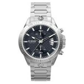 Versus Versace-Versus Versace Griffith Chronograph Uhr-Silber,Metallisch