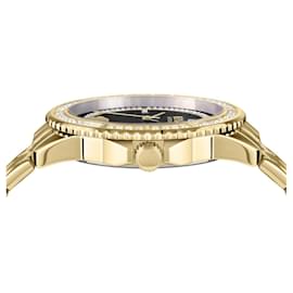 Versus Versace-Relógio com pulseira de cristal Versus Versace Montorgueil-Dourado,Metálico