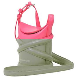 Alexander Mcqueen-The Curve Micro Bag in Pink Leather-Pink