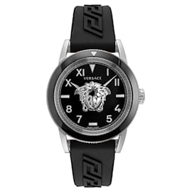 Versace-Relógio de silicone Versace V-Palazzo-Prata,Metálico