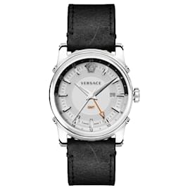 Versace-Versace GMT Vintage Strap Watch-Metallic