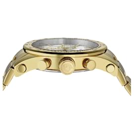 Versace-Versace Chrono Sporty Steel Watch-Dourado,Metálico