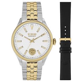 Versus Versace Colonne Box Set Bracelet Watch Metallic