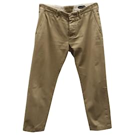 Tom Ford-Tom Ford Classic Trousers in Khaki Wool-Green,Khaki