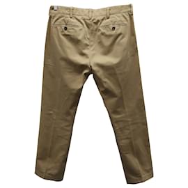 Tom Ford-Tom Ford Classic Trousers in Khaki Wool-Green,Khaki