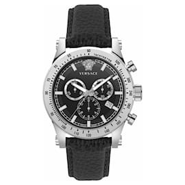 Versace-Relógio Versace Chrono Sporty Pulseira-Metálico