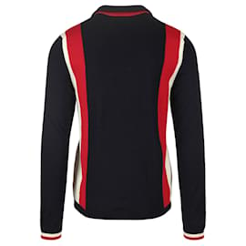 Gucci-Gucci Logo-Appliqued Striped Wool Sweater-Multiple colors