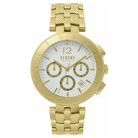 Orologio Versus Versace Logo Gent Crono Bracciale D'oro Metallico