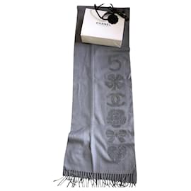Silk scarf Chanel Grey in Silk - 31653070