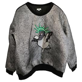 Kenzo Sweatshirt. Silber Grün