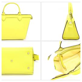 Longchamp yellow crescent hobo bag Leather Cloth ref.525152 - Joli Closet
