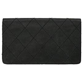Chanel-CHANEL Wild stitch Wallet Caviar Skin Black CC Auth ar7838-Black