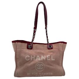 Chanel-Red Canvas Chanel Deauville-Red