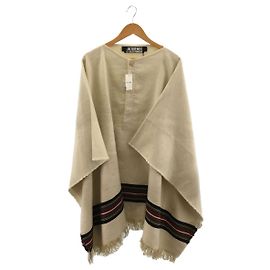 *JACQUEMUS/Poncho mit Saumfransen/OS/Wolle/193CO11-193 Beige