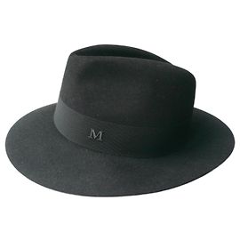 MAISON MICHEL Black Hat Henrietta TM NEW with Label Black
