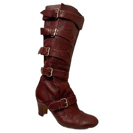 Botas de bondage/pirata de Vivienne Westwood Burdeos Castaña