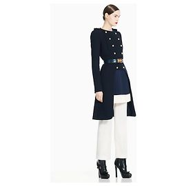 Alexander McQueen Pre-Fall 2011 Frac militare Blu navy
