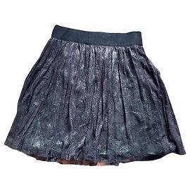 Saia curta de renda Alberta Ferretti Azul Azul Azul marinho Azul escuro