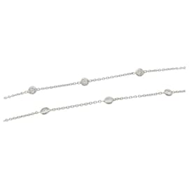 inconnue-White gold gutter necklace, diamants.-Other