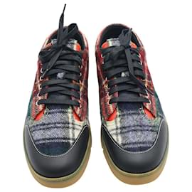 Loewe-Loewe Plaid Sneakers in Multicolor Wool-Multiple colors