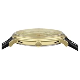 Versace-Versace V-Circle Strap Watch-Golden,Metallic
