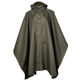 Totême Hooded Rain Poncho in Forest Green Polyamide Green Olive green