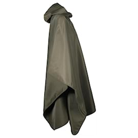 Totême-Totême Hooded Rain Poncho in Forest Green Polyamide-Green,Olive green