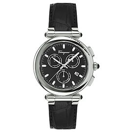 Salvatore Ferragamo Idillio Chronograph Watch Silvery Metallic